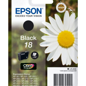 Epson Daisy Singlepack Black 18 Claria Home Ink Epson Daisy Singlepack Black 18 Claria Home Ink