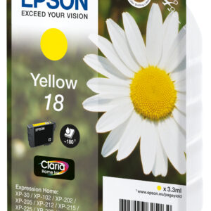 Epson Daisy Singlepack Yellow 18 Claria Home Ink Epson Daisy Singlepack Yellow 18 Claria Home Ink