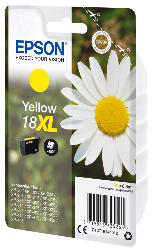 Epson Daisy Singlepack Yellow 18XL Claria Home Ink Epson Daisy Singlepack Yellow 18XL Claria Home Ink