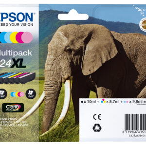 Epson Elephant Multipack 6-colours 24XL Claria Photo HD Ink Epson Elephant Multipack 6-colours 24XL Claria Photo HD Ink
