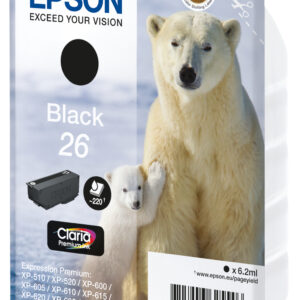 Epson Polar bear Singlepack Black 26 Claria Premium Ink