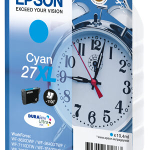 Epson Alarm clock Singlepack Cyan 27XL DURABrite Ultra Ink Epson Alarm clock Singlepack Cyan 27XL DURABrite Ultra Ink