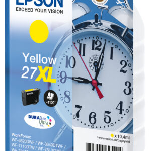 Epson Alarm clock Singlepack Yellow 27XL DURABrite Ultra Ink Epson Alarm clock Singlepack Yellow 27XL DURABrite Ultra Ink