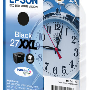 Epson Alarm clock Singlepack Black 27XXL DURABrite Ultra Ink Epson Alarm clock Singlepack Black 27XXL DURABrite Ultra Ink