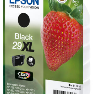 Epson Strawberry Singlepack Black 29XL Claria Home Ink Epson Strawberry Singlepack Black 29XL Claria Home Ink
