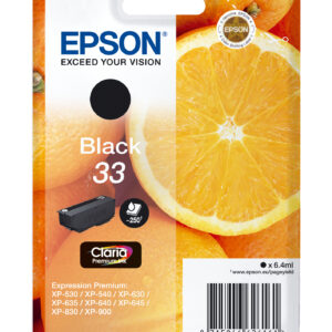 Epson Oranges Singlepack Black 33 Claria Premium Ink
