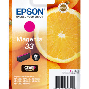 Epson Oranges Singlepack Magenta 33 Claria Premium Ink