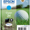 Epson Golf ball Singlepack Cyan 34 DURABrite Ultra Ink Epson Golf ball Singlepack Cyan 34 DURABrite Ultra Ink