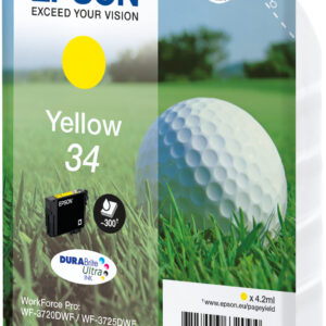 Epson Golf ball Singlepack Yellow 34 DURABrite Ultra Ink Epson Golf ball Singlepack Yellow 34 DURABrite Ultra Ink