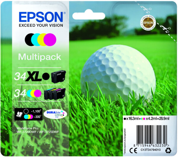 Epson Golf ball C13T34794010 ink cartridge 1 pc(s) Original High (XL)