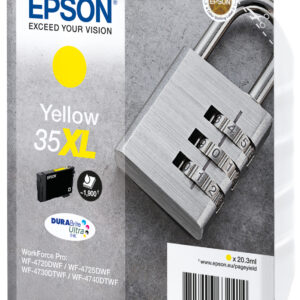 Epson Padlock Singlepack Yellow 35XL DURABrite Ultra Ink