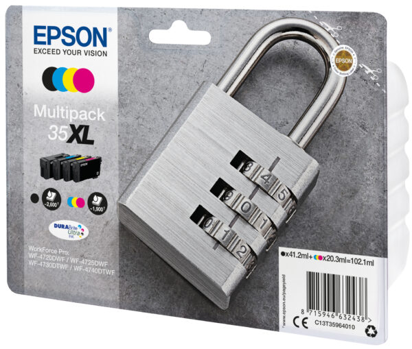 Epson Padlock Multipack 4-colours 35XL DURABrite Ultra Ink Epson Padlock Multipack 4-colours 35XL DURABrite Ultra Ink