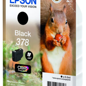 Epson Squirrel Singlepack Black 378 Claria Photo HD Ink Epson Squirrel Singlepack Black 378 Claria Photo HD Ink