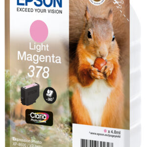 Epson Squirrel Singlepack Light Magenta 378 Claria Photo HD Ink Epson Squirrel Singlepack Light Magenta 378 Claria Photo HD Ink