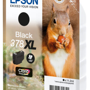 Epson Squirrel Singlepack Black 378XL Claria Photo HD Ink Epson Squirrel Singlepack Black 378XL Claria Photo HD Ink