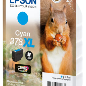 Epson Squirrel Singlepack Cyan 378XL Claria Photo HD Ink Epson Squirrel Singlepack Cyan 378XL Claria Photo HD Ink