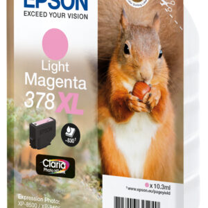 Epson Squirrel Singlepack Light Magenta 378XL Claria Photo HD Ink Epson Squirrel Singlepack Light Magenta 378XL Claria Photo HD Ink
