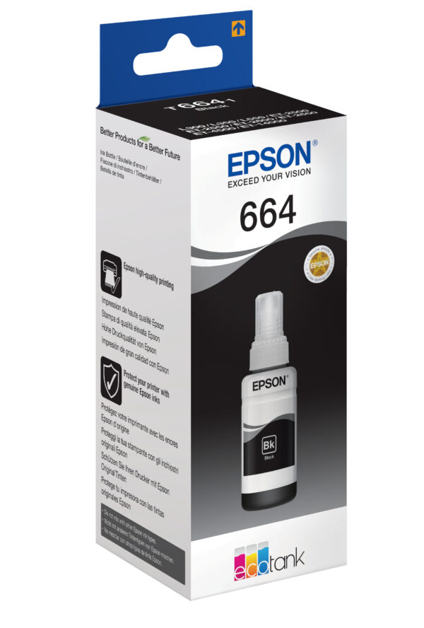 Epson 664 Ecotank Black ink bottle (70ml) Epson 664 Ecotank Black ink bottle (70ml)