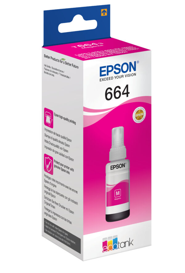 Epson 664 Ecotank Magenta ink bottle (70ml) Epson 664 Ecotank Magenta ink bottle (70ml)