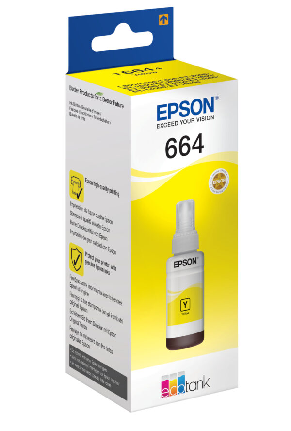 Epson 664 Ecotank Yellow ink bottle (70ml) Epson 664 Ecotank Yellow ink bottle (70ml)