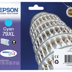 Epson Tower of Pisa Singlepack Cyan 79XL DURABrite Ultra Ink Epson Tower of Pisa Singlepack Cyan 79XL DURABrite Ultra Ink