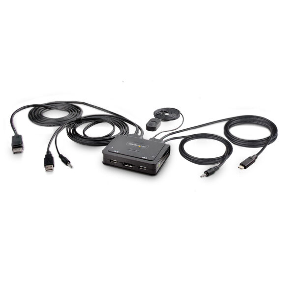 StarTech.com 2-Port Hybrid USB-C DisplayPort Cable KVM Switch, 4K StarTech.com 2-Port Hybrid USB-C DisplayPort Cable KVM Switch, 4K