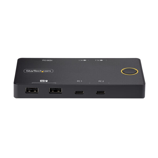 StarTech.com 2-Port USB-C KVM Switch, Single-4K 60Hz HDMI Monitor,