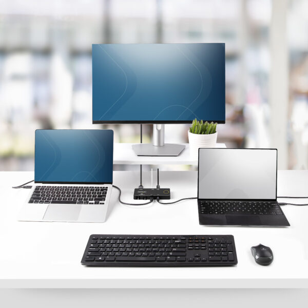 StarTech.com 2-Port USB-C KVM Switch, Single-4K 60Hz HDMI Monitor,