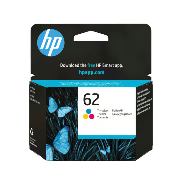 HP 62 Tri-color Original Ink Cartridge HP 62 Tri-color Original Ink Cartridge