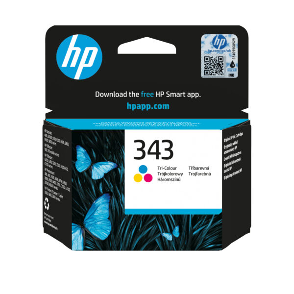 HP 343 Tri-color Original Ink Cartridge HP 963XL High Yield Cyan Original Ink Cartridge