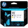 HP 72 Matte Black and Yellow DesignJet Printhead