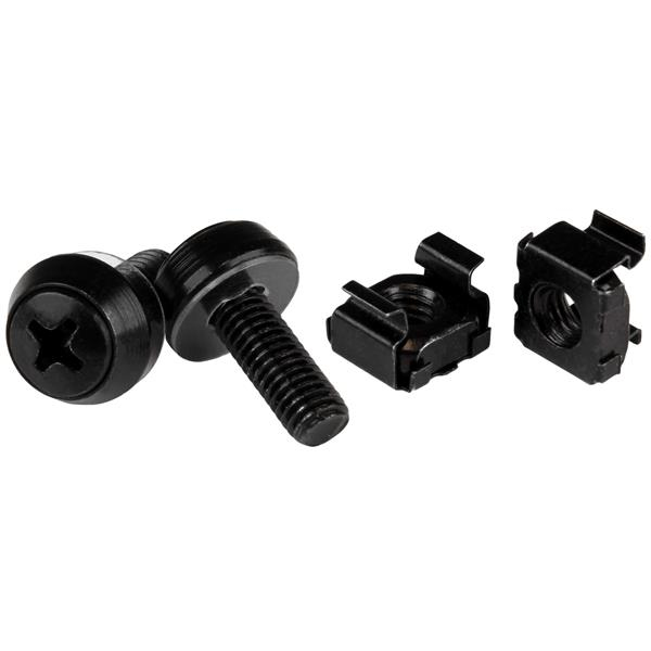 StarTech.com M6 x 12mm - Screws and Cage Nuts - 50 Pack, Black StarTech.com M6 x 12mm - Screws and Cage Nuts - 50 Pack, Black