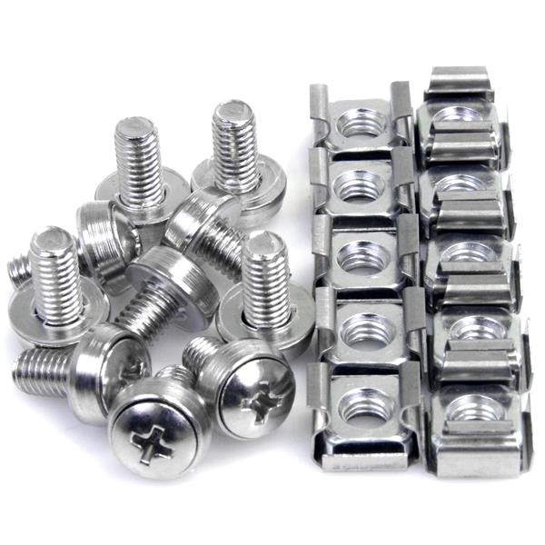 StarTech.com 50 Pkg M6 Mounting Screws and Cage Nuts for Server Rack
