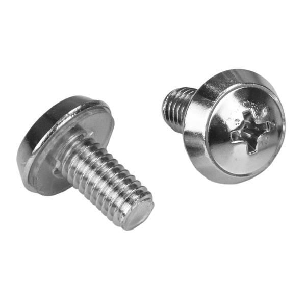 StarTech.com M6 Rack Screws and M6 Cage Nuts - 20 Pack StarTech.com 100 Pkg M6 Mounting Screws and Cage Nuts for Server Rack