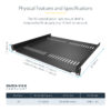 StarTech.com CABSHELF116V2PK rack accessory Rack shelf StarTech.com CABSHELF116V2PK rack accessory Rack shelf