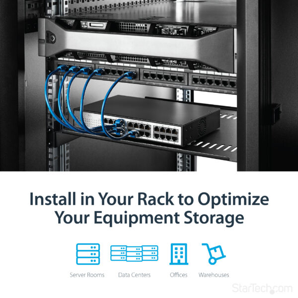 StarTech.com 1U Server Rack Shelf - Universal Vented Rack Mount StarTech.com 1U Server Rack Shelf - Universal Vented Rack Mount