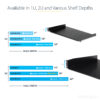 StarTech.com 2U Server Rack Shelf - Universal Rack Mount Cantilever