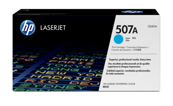 HP 507A Cyan Original LaserJet Toner Cartridge HP 507A Cyan Original LaserJet Toner Cartridge