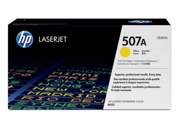 HP 507A Yellow Original LaserJet Toner Cartridge HP 507A Yellow Original LaserJet Toner Cartridge