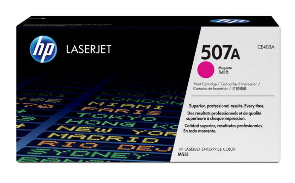 HP 507A Magenta Original LaserJet Toner Cartridge HP 507A Magenta Original LaserJet Toner Cartridge