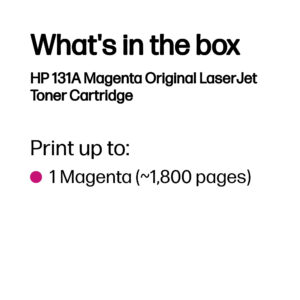 HP 131A Magenta Original LaserJet Toner Cartridge HP 131A Magenta Original LaserJet Toner Cartridge