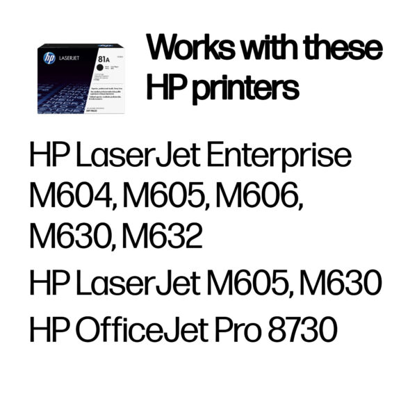 HP 81A Black Original LaserJet Toner Cartridge HP 81A Black Original LaserJet Toner Cartridge