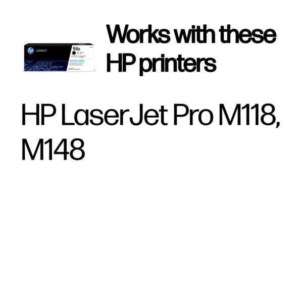 HP 94X High Yield Black Original LaserJet Toner Cartridge HP 94X High Yield Black Original LaserJet Toner Cartridge