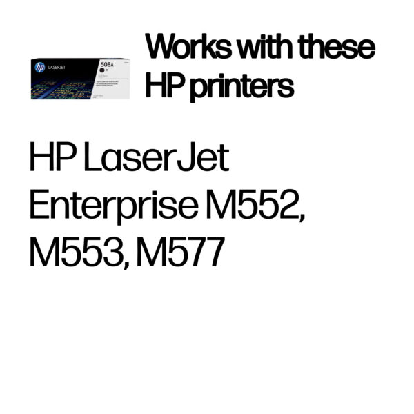 HP 508A Black Original LaserJet Toner Cartridge HP 508A Black Original LaserJet Toner Cartridge