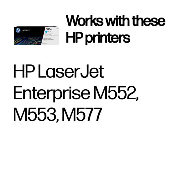 HP 508A Cyan Original LaserJet Toner Cartridge HP 508A Cyan Original LaserJet Toner Cartridge