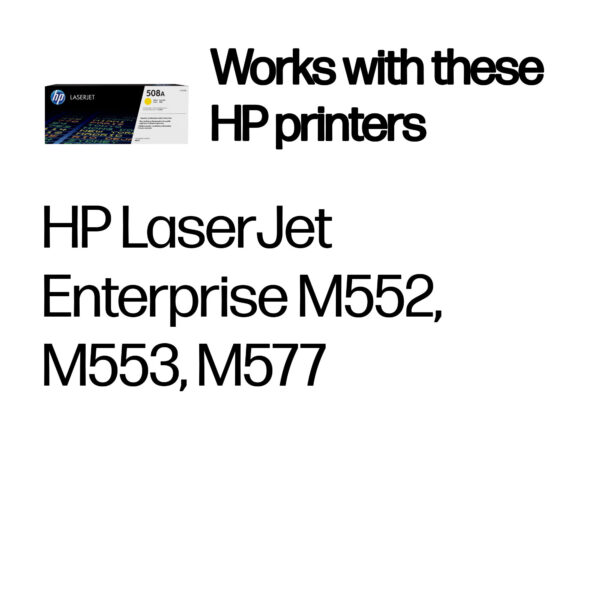 HP 508A Yellow Original LaserJet Toner Cartridge HP 508A Yellow Original LaserJet Toner Cartridge