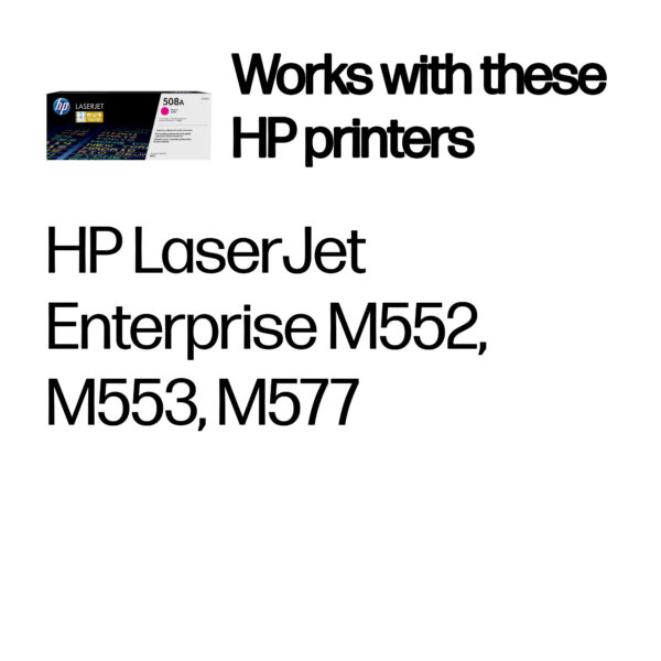 HP 508A Magenta Original LaserJet Toner Cartridge HP 508A Magenta Original LaserJet Toner Cartridge