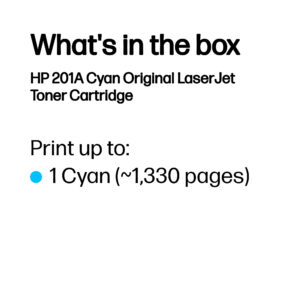 HP 201A Cyan Original LaserJet Toner Cartridge HP 201A Cyan Original LaserJet Toner Cartridge