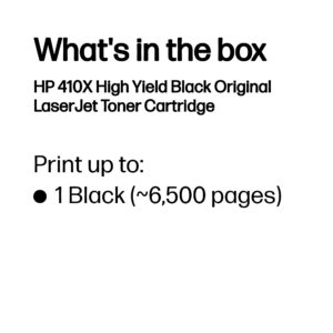 HP 410X High Yield Black Original LaserJet Toner Cartridge HP 410X High Yield Black Original LaserJet Toner Cartridge