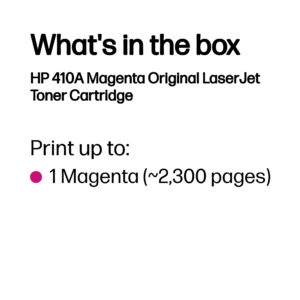 HP 410A Magenta Original LaserJet Toner Cartridge HP 410A Magenta Original LaserJet Toner Cartridge